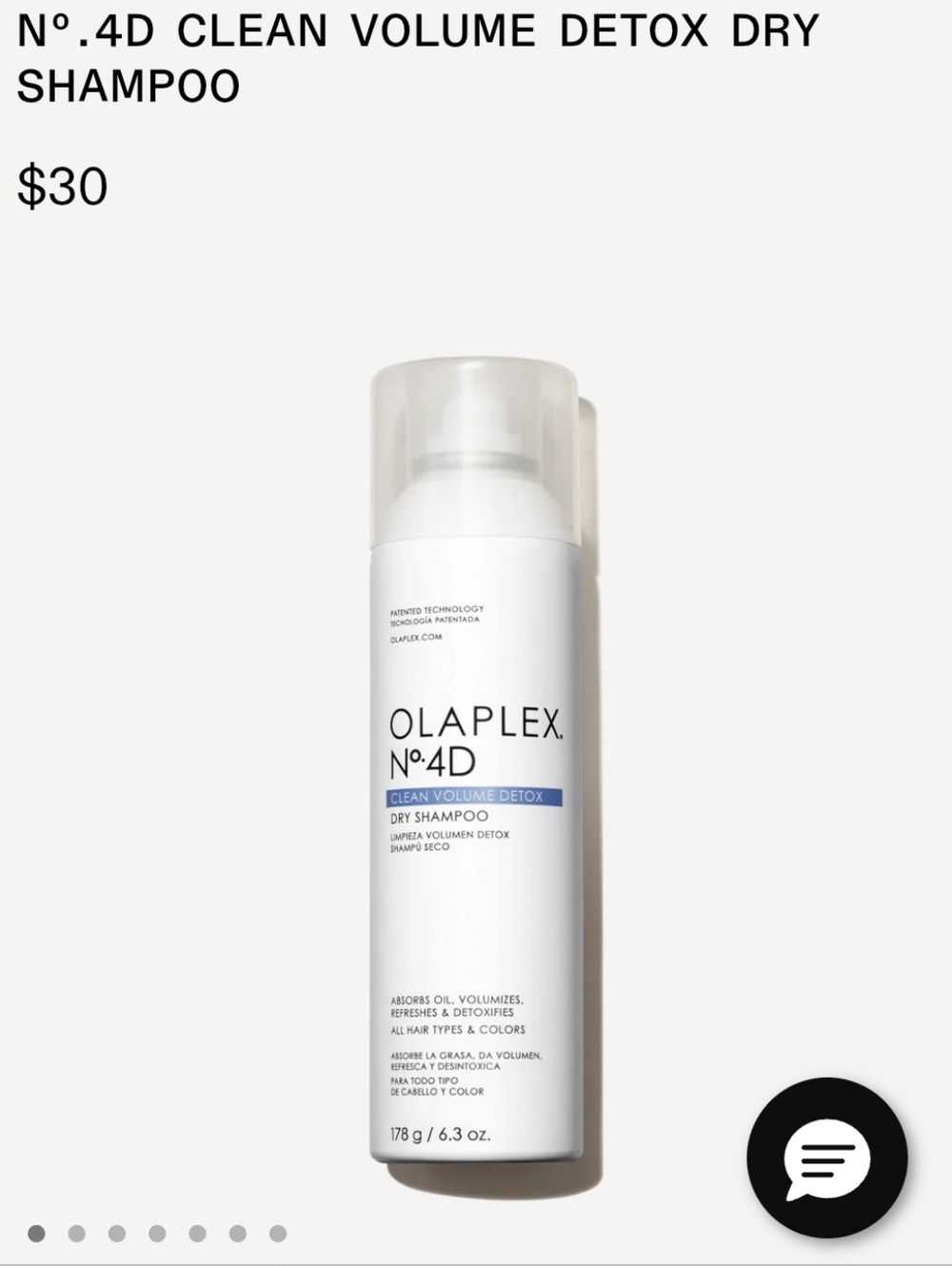 OLAPLEX No.4D Clean Volume Detox Dry Shampoo